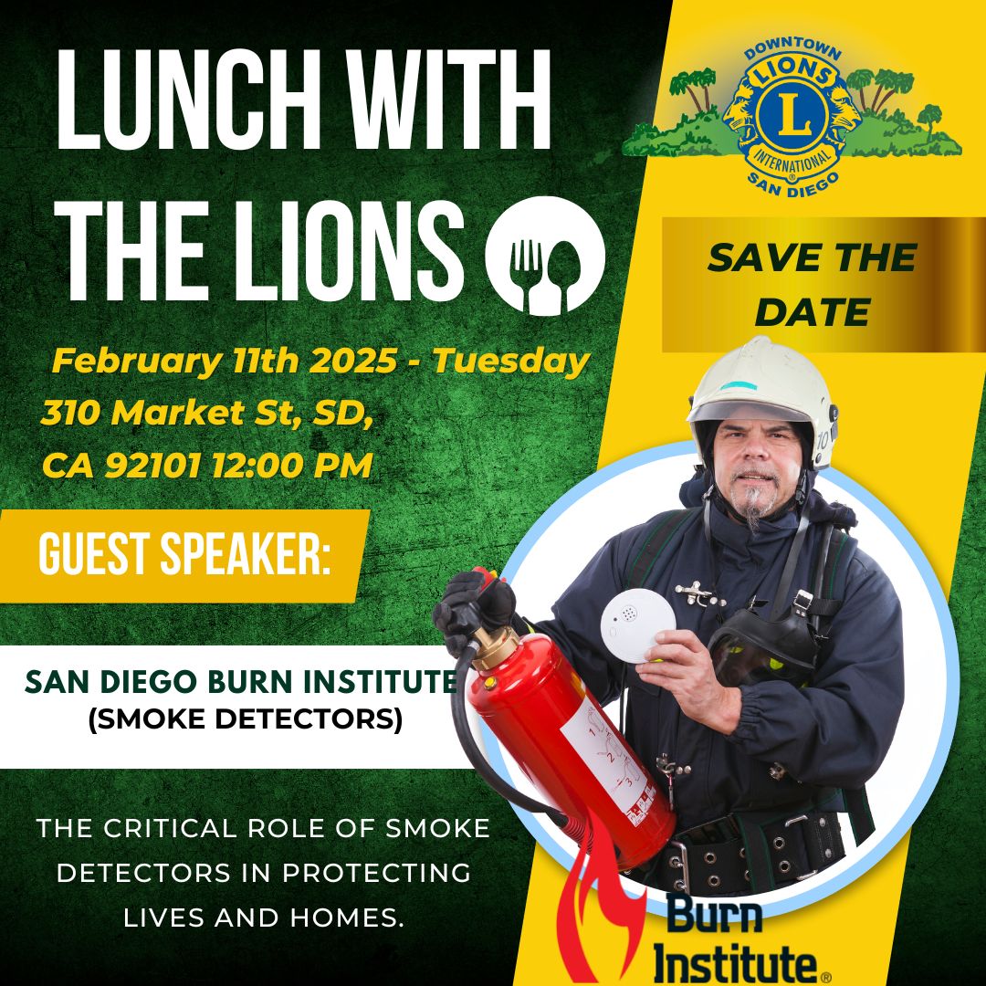 Lunch with the Lions: Special Guest - San Diego Burn Institute