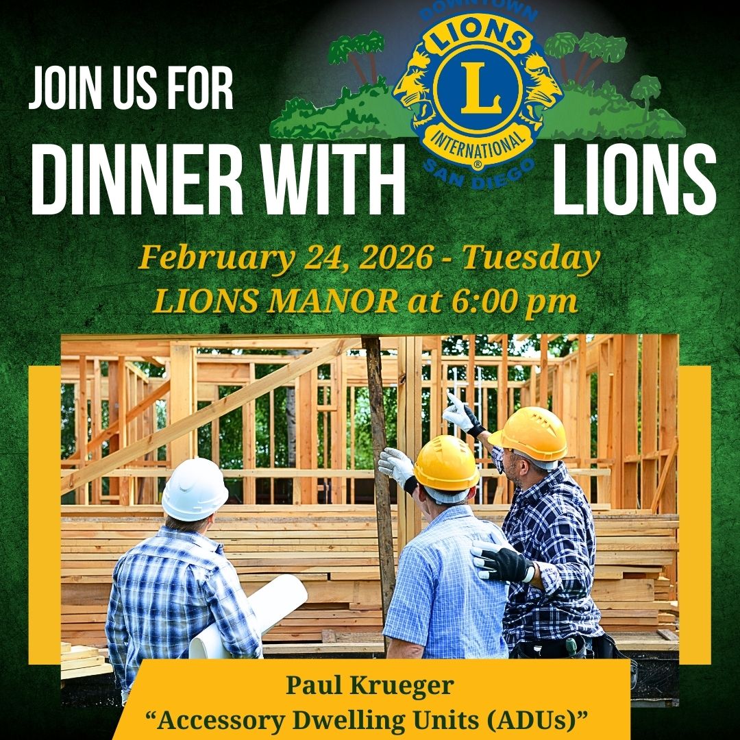 Lions Club San Diego Accessory Dwelling Units (ADUs)