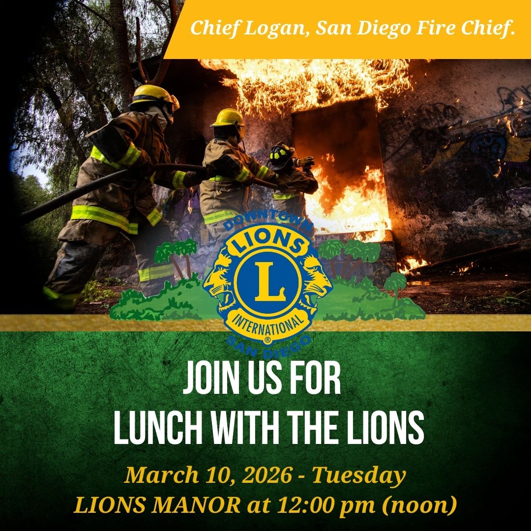 Lions Club San Diego Chief Logan, San Diego Fire Chief.